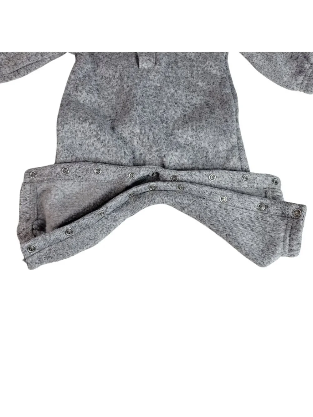 Carter's Just One You Fleece Lined One Piece Gray 3M Snaps Long Sleeve Sweater